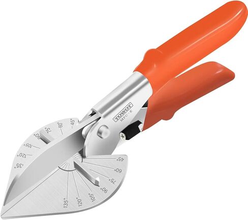 TOWOT Multi Angle Miter Shears, Angle Cutter Adjustable At 45 To 135 Degree With Safety Lock Miter Shears for Crafting, Plastic, PVC & Molding Trim, Angle Cutting Tool Including 2 Spare Blades in Kuwait