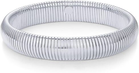 PAVOI Stainless Steel 14K Gold Plated Waterproof Flexible Stretch Chunky Bangle for Women | Cobra Bracelet in Saudi Arabia