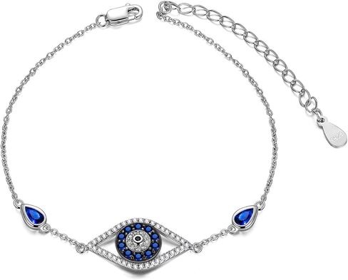 سوار العين الشريرة من PEIMKO من الفضة الإسترليني اليونانية سوار العين الشريرة أنيق لحماية العين هدية مجوهرات للنساء in Kuwait