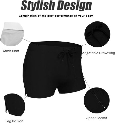 COOFANDY Mens Swim Trunks Swimwear Bathing Suit Swim Brief Square Leg Board Short S-3XL in Saudi Arabia