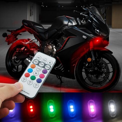 Colorful Led Aircraft Strobe lights Motorcycle Lights,LED Flash Position Wireless Light Aircraft Airplane Helicopter Warning Lights (4PCS) in Saudi Arabia
