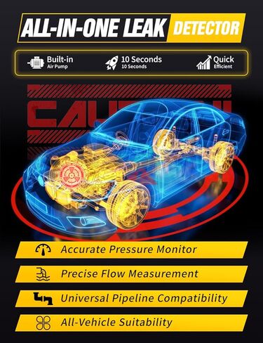 جهاز اختبار تشخيص السيارات بآلة الدخان - كاشف تسرب الفراغ EVAP بجهد 12 فولت لنظام الأنابيب in Kuwait