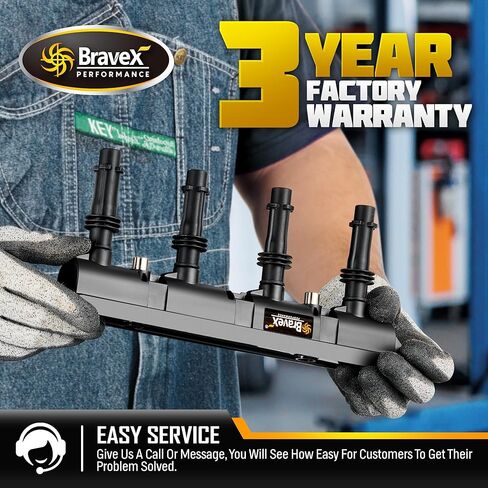 حزمة ملف الإشعال لسيارة شيفروليه توربو تشيفي كروز سونيك تراكس فولت كاديلاك ELR بويك إنكور 2011-2020 1.4L فقط UF669 D521C 55577898 55579072 25198623 (15% المزيد من الطاقة) in Kuwait