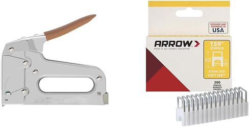 مسدس تدبيس عالي التحمل من Arrow T25 للكابلات والأسلاك ذات الجهد المنخفض التي يصل قطرها إلى 1/4 بوصة - فضي in Kuwait