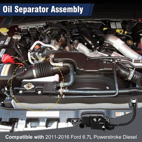 DC3Z6A785C Oil Separator, FC3Z-6A785-C Engine Oil Separator Assembly Compatible with 2011-2016 Ford F-250 F-350 F-450 F-550 Super Duty 6.7L Powerstroke Diesel PCV CCV Oil Separator Assembly in Kuwait