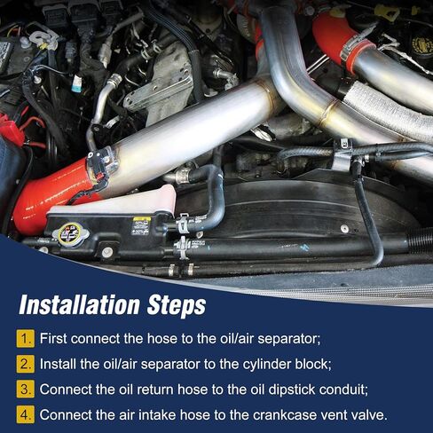 DC3Z6A785C Oil Separator, FC3Z-6A785-C Engine Oil Separator Assembly Compatible with 2011-2016 Ford F-250 F-350 F-450 F-550 Super Duty 6.7L Powerstroke Diesel PCV CCV Oil Separator Assembly in Kuwait