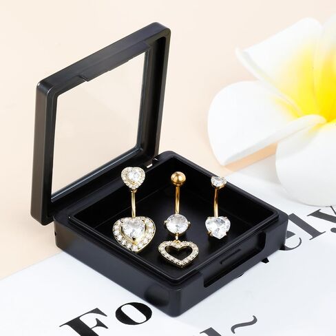 14G Belly Button Ring Dangle Belly Button Piercing Surgical Stainless Steel Belly Rings Cute CZ Heart Butterfly Flower Dangling Belly Piercing Jewelry for Women 7Pcs in Saudi Arabia