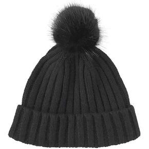 J.Crew Women's Faux Fur Pom-Pom Beanie Hat
