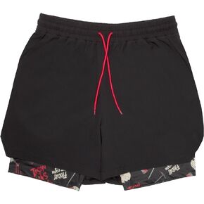 شورت الجري WARNER BROS Friday The 13th Jason Voorhees، شورت للتمرين للرجال، شورت 2 في 1، شورت رياضي بجيوب in Kuwait