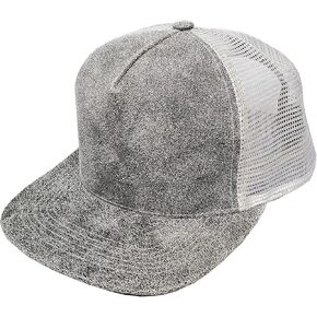 Emstate Genuine Leather Summer Trucker Mesh Cap Hat Snapback Made in USA