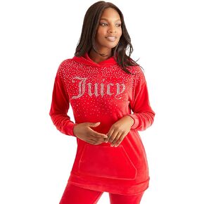 Ombre Long Drop Shoulder Hoodie with Bling