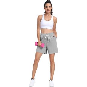 POSESHE Women's Plus Size Running Shorts Casual Summer Athletic Workout Shorts High Waisted Gym Yoga Lounge Shorts Pants