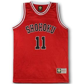 Men's Red 11st Basketball Jersey Kaede Rukawa Cosplay Shirt
