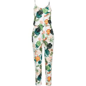 بذلة نسائية من ZIUMUDY بحمالات سباغيتي وطباعة زهور بدون أكمام للصيف والشاطئ in Kuwait