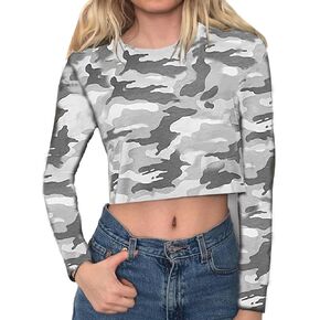 Zcavy Women Long Sleeve Crop Top Workout Running Yoga Shirt Basic Athletic T Shirts with Thumb Holes