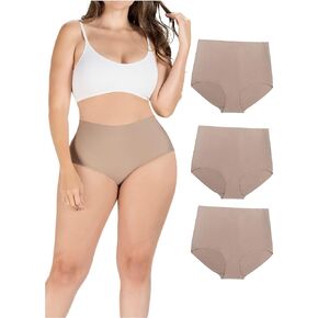 Sonryse SP620NC PACK Tummy Control Panties Mid Rise Shapewear Panty for Women