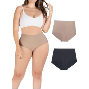 Sonryse SP620NC PACK Tummy Control Panties Mid Rise Shapewear Panty for Women