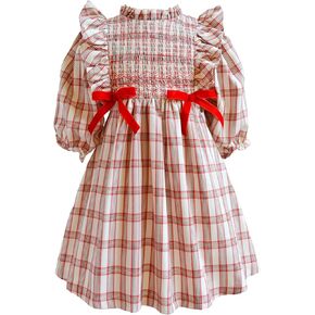 Bonnie Jean Girls 3M-6X Smocked Pinafore Ruffle Woven Dress