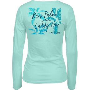 Salt Life Women's Keep Palm Long Sleeve V-Neck Tee