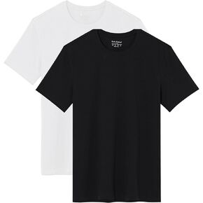 قمصان داخلية قطنية للرجال من COLORFULLEAF، تي شيرت برقبة دائرية للرجال، قمصان بدون علامة ماصة للرطوبة، 1 أو 3 عبوات in Kuwait