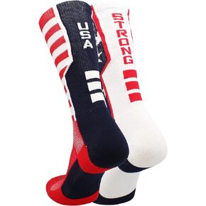TCK USA American Flag Socks Crew Length USA Strong