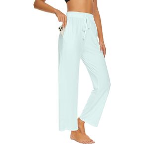 LIZENS Womens Loose Comfy Yoga Wide Leg Casual Lounge Pants Workout High Waist Drawstring Sweatpants with Pocket