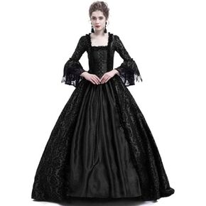 Renaissance Medieval Costume Vitorian Lace up Corset Halloween Party Masquerade Long Prom Ball Gown Outfit