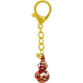 FengShui Red Wu Lou With Joyous Crane Keychain W4990