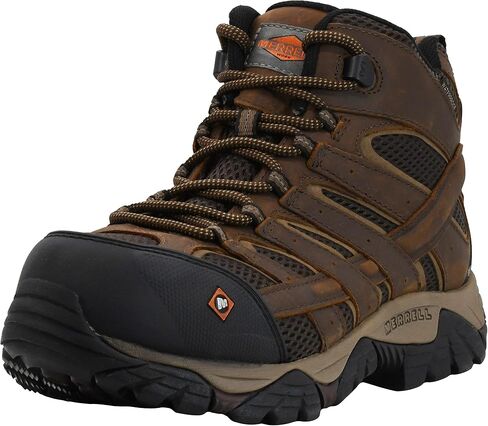 Merrell Work Men's Moab Vertex Mid Waterproof Composite Toe Seal Brown 11 M US in Saudi Arabia