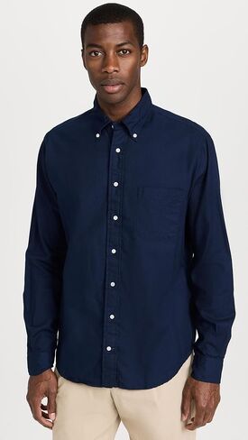 قميص جيتمان فينتاج للرجال من القطن بأزرار سفلية in Kuwait