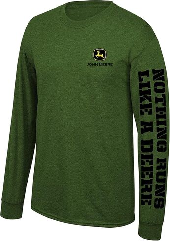 John Deere Men's Logo Mens Long Sleeve T-Shirt Green in Saudi Arabia