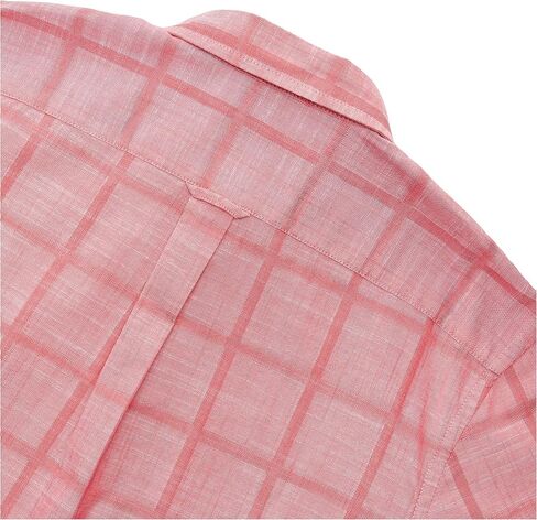 IZOD Men's Saltwater Short Sleeve Windowpane Button Down Shirt in Saudi Arabia