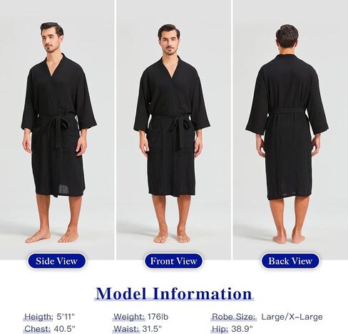 فاشجوديم رداء حمام صيفي خفيف الوزن مصنوع من القطن بنسبة 100% للرجال in Kuwait