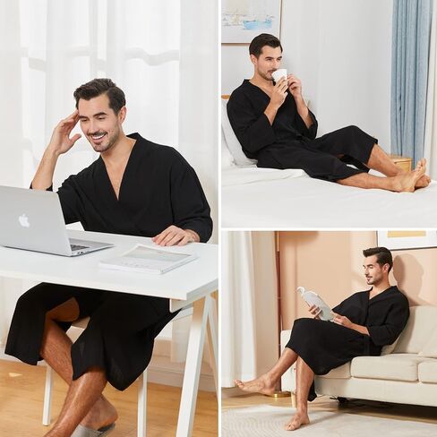 فاشجوديم رداء حمام صيفي خفيف الوزن مصنوع من القطن بنسبة 100% للرجال in Kuwait