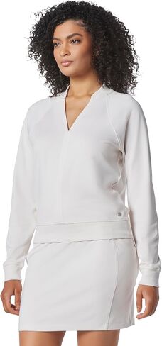 Women's Performance Flattering Chunky Rib Collar L/S V-Neck Raglan Pullover in Saudi Arabia