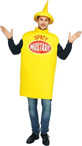 flatwhite Adult Spicy Mustard Costume One Size, Yellow,red, One size in Kuwait