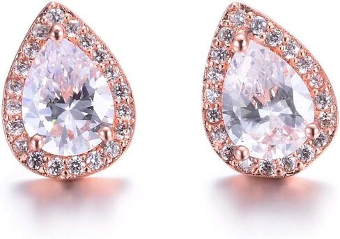 Teardrop Waterdrop Bridal Earrings Cubic Zirconia Crystal for Wedding Engagement Jewlry Hign Quality brides bridesmaids in Saudi Arabia