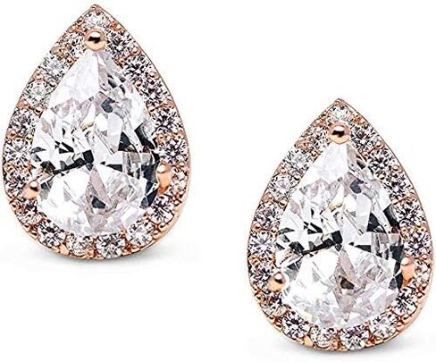 Teardrop Waterdrop Bridal Earrings Cubic Zirconia Crystal for Wedding Engagement Jewlry Hign Quality brides bridesmaids in Saudi Arabia