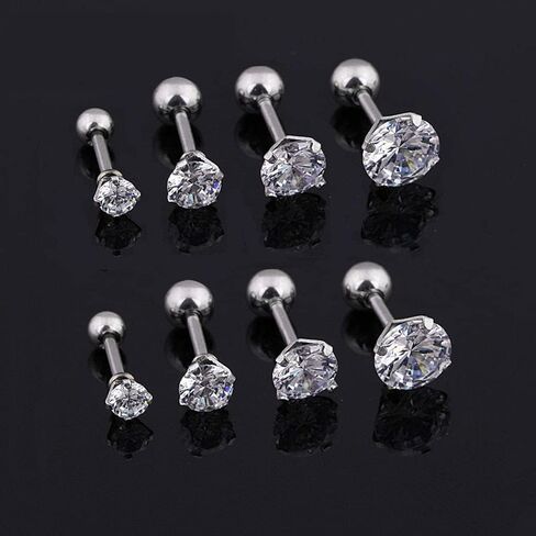 Hypoallergenic Stud Earrings for Women Men Girls Stainless Steel Cartilage Earrings Fashion Surgical Steel Helix Earrings Set in Kuwait
