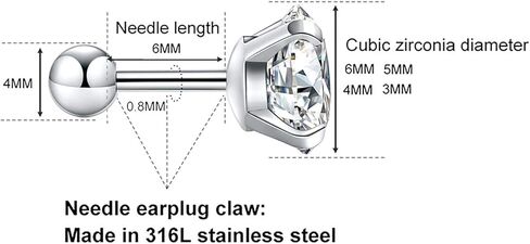 Hypoallergenic Stud Earrings for Women Men Girls Stainless Steel Cartilage Earrings Fashion Surgical Steel Helix Earrings Set in Kuwait