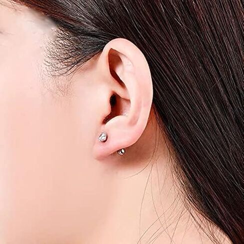 Hypoallergenic Stud Earrings for Women Men Girls Stainless Steel Cartilage Earrings Fashion Surgical Steel Helix Earrings Set in Kuwait