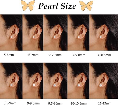 Pearl Stud Earrings-925 Sterling Silver Genuines Freshwater Cultured Pearl Earrings Studs For Women Size Choose in Saudi Arabia