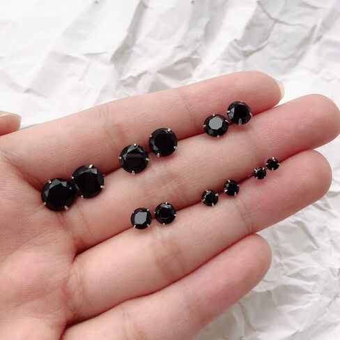 عبوة من اقراط تيتانيوم زركونيا مكعب ملونة 3-8 ملم لا تسبب الحساسية in Kuwait