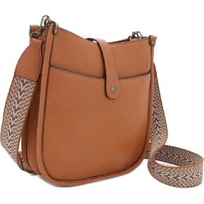 JESSIE & JAMES | Chelsea Concealed Carry Crossbody bag, Lock and Key HoboPurse with Wide Webbing Shoulder Strap