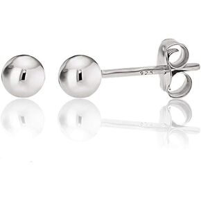 KEZEF Sterling Silver Ball Stud Earrings for Women - Hypoallergenic Lightweight Stud Earrings for Women | 2mm-16mm Ball Earrings in 14K Gold, Rose Gold or 925 Sterling Silver
