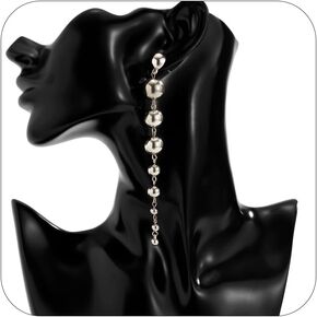 Gold Ball Earrings for Women Long Chain Ball Earrings Round Ball Dangle Earrings for Teen Girls