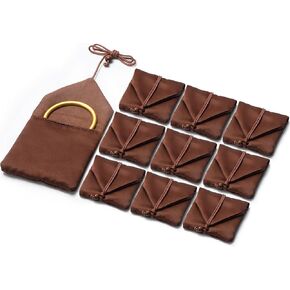 10 Pack Velvet Jewelry Storage Bag Jewelry Travel Pouch Jewelry Storage Purse Jewelry Organizer for Earrings Rings Necklaces Bracelets Bangles