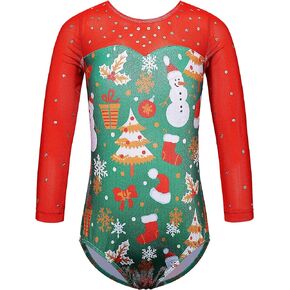 TFJH E Kids Little Girls' One Piece Sparkly Gymnastics Leotard Practice Outfits
