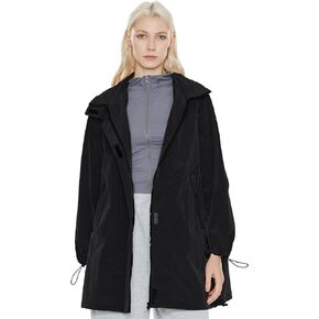 Orolay Women's Lightweight Windbreaker Hooded Rain Jacket Relaxed Fit Raincoat with Pockets for Outdoor