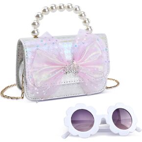 Suerico Girls Purse Crossbody Bag Princess Purse حقيبة يد فتاة محافظ حقيبة كتف للأطفال